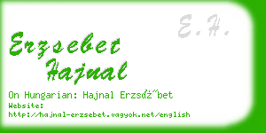 erzsebet hajnal business card